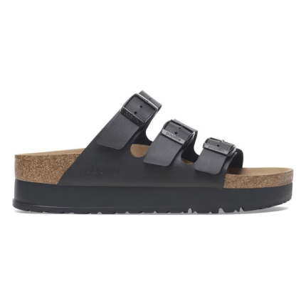 Birkenstock Women's Florida Vegan Flex Platform Birko-Flor Black