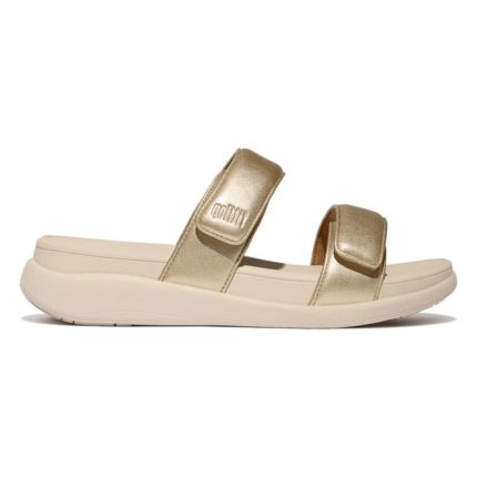 FitFlop Women's F-Mode GO Adjustable Two-Bar Platino