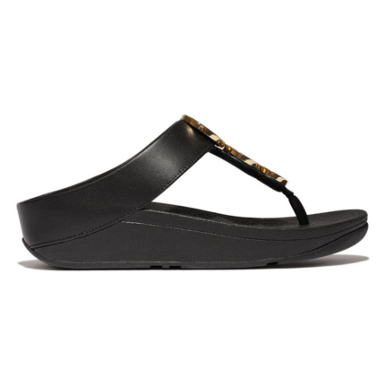 FitFlop Women's Fino Resin Metallic Tortoise/Black