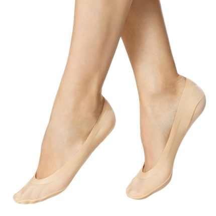 Hue Burlington Women's U12763 Classic Perfect Edge Liner Natural Socks
