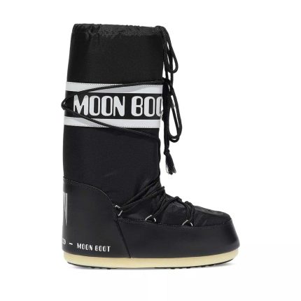 Moon Boot Girl's Icon Black Nylon