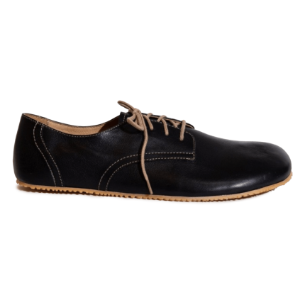 No-Nonsense Barefoot Men's S-L Smooth Laced Tar Black