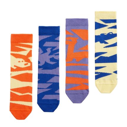 On Running Kid's Blueberry/Flame 4 Pack Socks