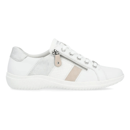 Rieker Woman's Louann D1E00-81 White/Rose/Ice