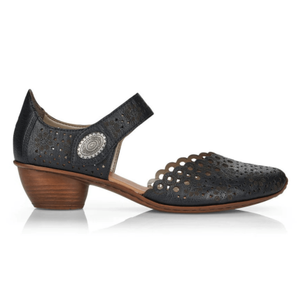 Rieker Women's 43753-02 Mirjam Black Patent