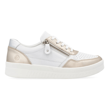 Rieker Women's Kendra D0J05-81 Pale Gold/White/Silver