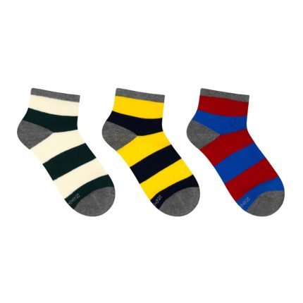 Robeez Toddler's Rugby Stripes 1/4 Socks 3-Pack