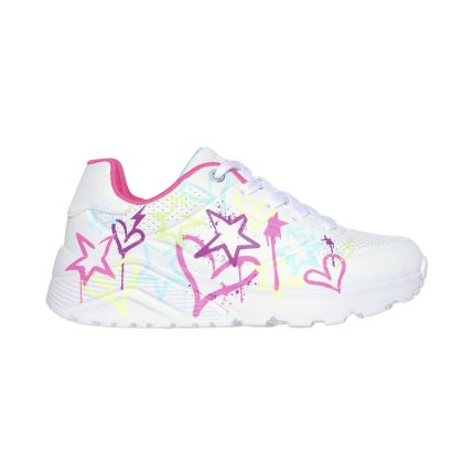 Skechers Girl's (Preschool) 310391LWMN Street Uno Lite - My Drip White/Multi