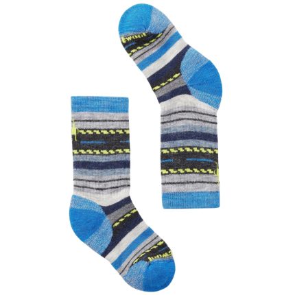 Smart Wool Kid's Hike Full Cushion Margarita Crew Socks Laguna Blue