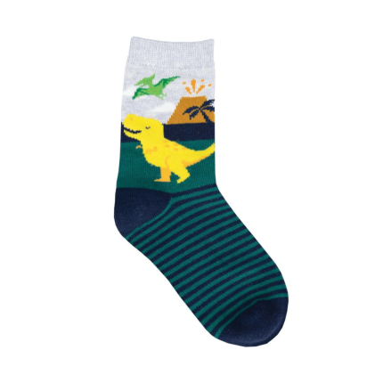 Sock Smith Toddler's Totally T-Rex Navy/Cyan
