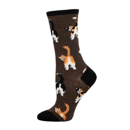 Sock Smith Women's Cat Butts Brown