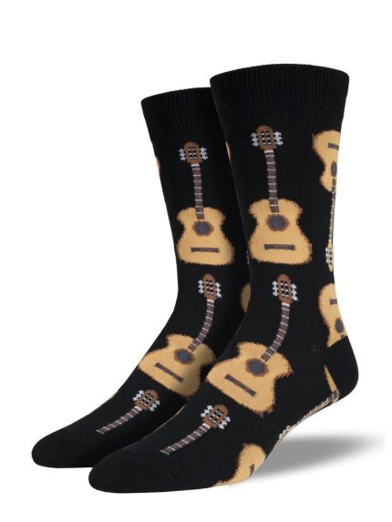 Socksmith Men's Acoustic Guitars Sock Black